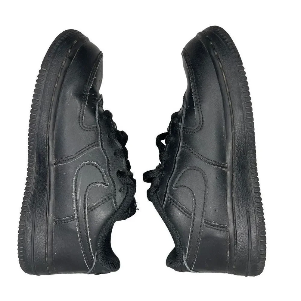 Nike Air Force 1 Triple Black 314194-009 Toddler Shoes Unisex - Size 10C